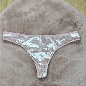 Victoria's Secret Velvet Thong Panty L